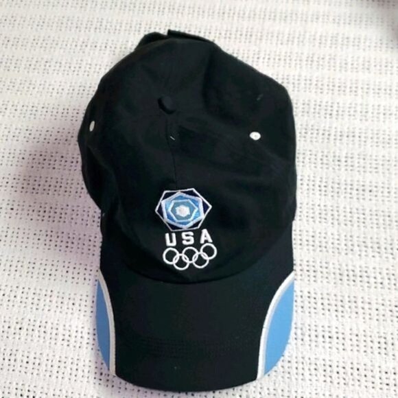 LAST CHANCE Corp Logo Embroidered U.S.A. Olympics Expandable Blue BaseBall Cap - Picture 1 of 5
